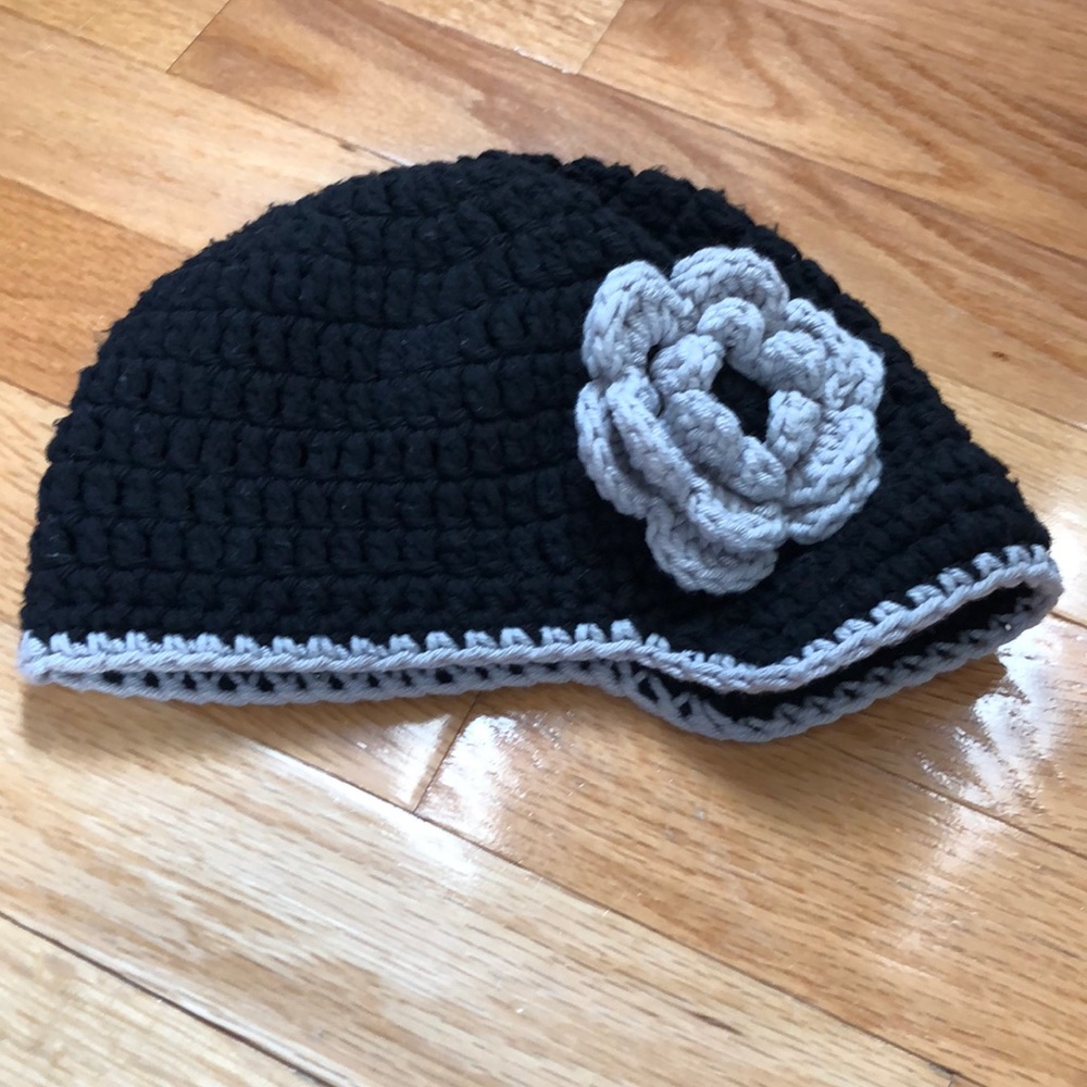 Hand knit girls hat